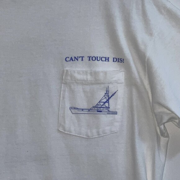 VINTAGE Guy Harvey Shirt Mens Large Fishing Can't Touch Dis USA Hanes Beefy Tee - Picture 6 of 11